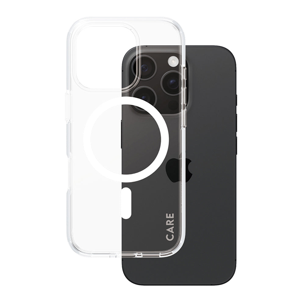 Etui MagSafe dla Apple iPhone 16 Pro, PanzerGlass, Care Urban Combat, Przezroczyste Białe