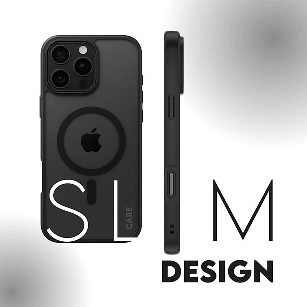 Etui MagSafe dla Apple iPhone 16 Pro, PanzerGlass, Frame, Czarne Przezroczyste