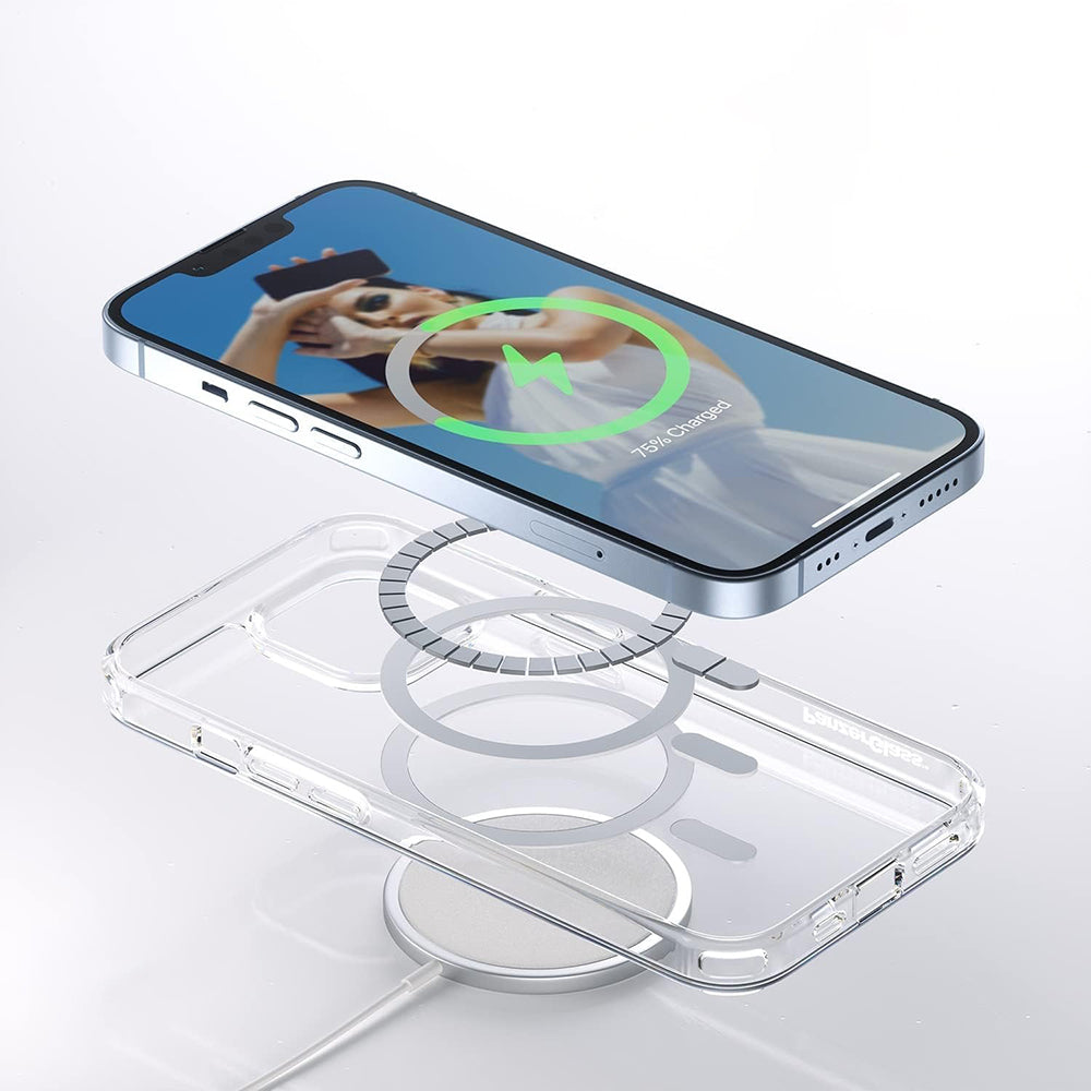 Etui MagSafe dla Apple iPhone 16 Pro, PanzerGlass, HardCase, Przezroczyste Białe