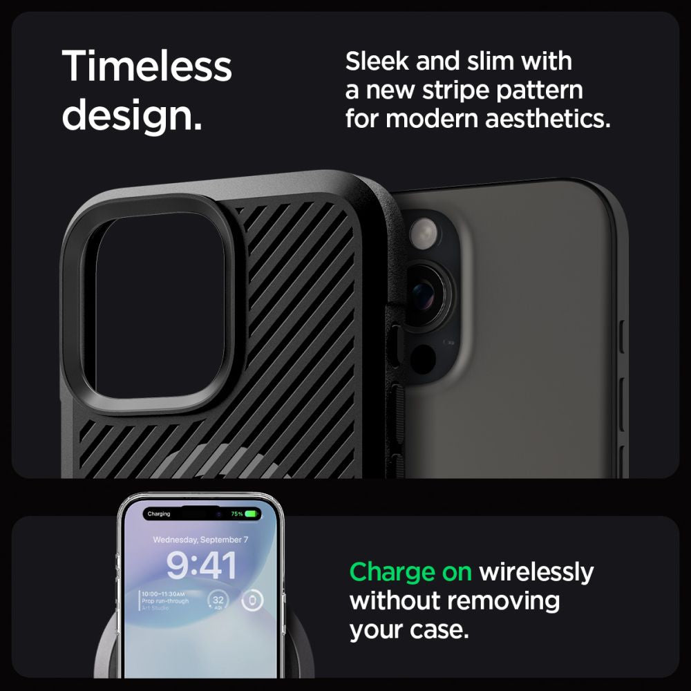 MagSafe Case for Apple iPhone 16 Pro, Spigen, Core Armor, Matte Black ACS08158