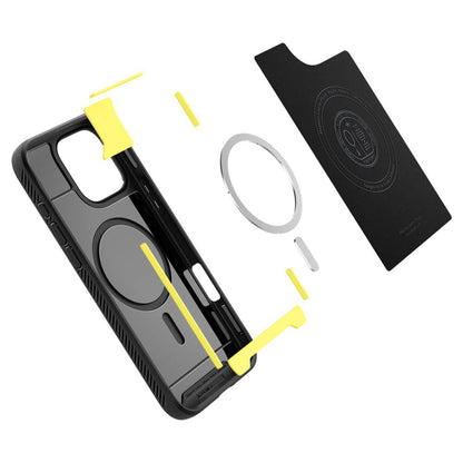 Etui MagSafe dla Apple iPhone 16 Pro, Spigen, Rugged Armor, Matowe Czarne ACS08115
