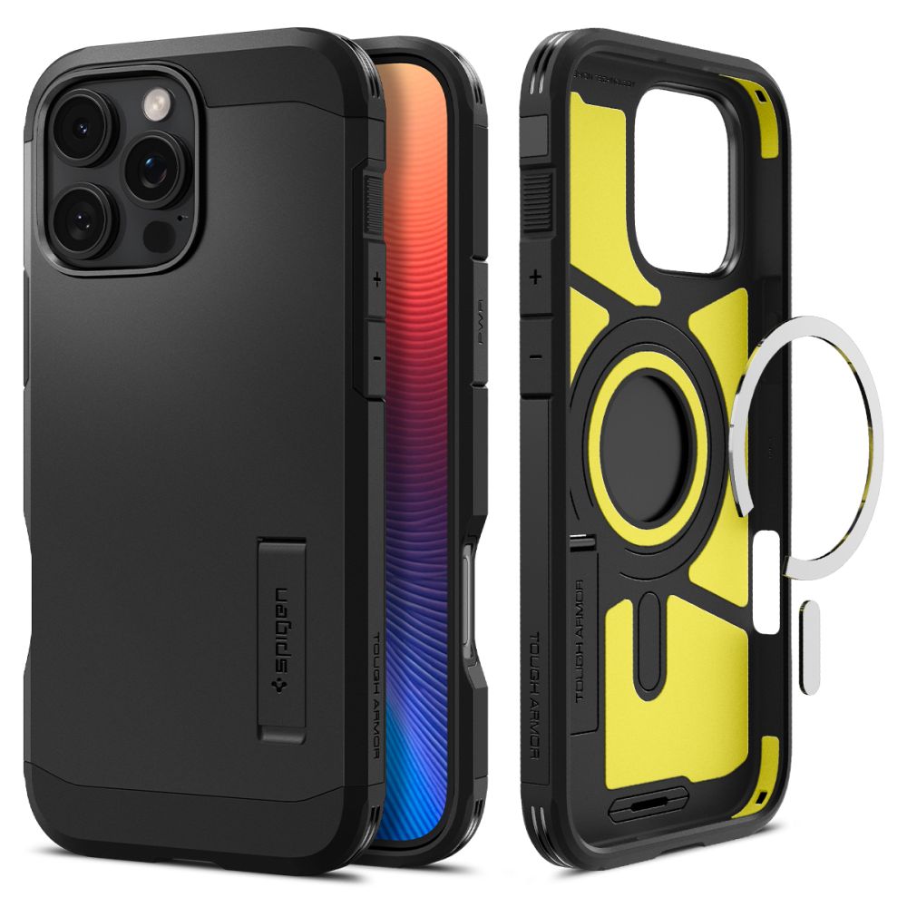 Etui MagSafe do Apple iPhone 16 Pro, Spigen, Tough Armor, czarne ACS08146