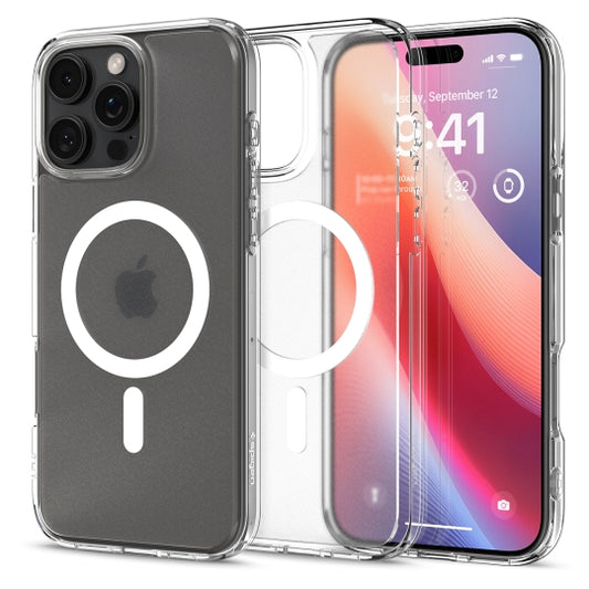 Etui MagSafe dla Apple iPhone 16 Pro, Spigen, Ultra Hybrid, Satynowa Przezroczystość ACS08133