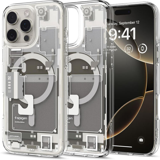 Etui MagSafe dla Apple iPhone 16 Pro, Spigen, Ultra Hybrid Zero One, Beżowe ACS08137