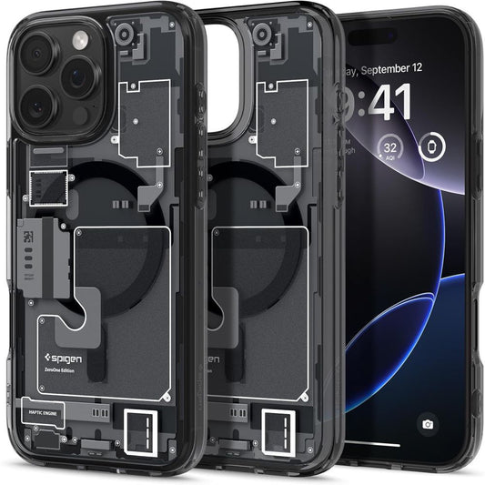 Etui MagSafe dla Apple iPhone 16 Pro, Spigen, Ultra Hybrid Zero One, Matowe Czarne ACS08135