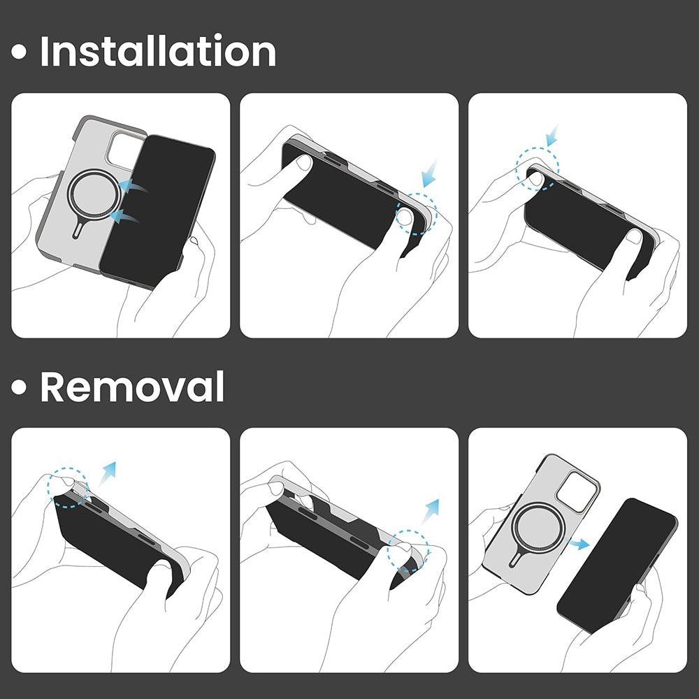 Etui MagSafe do Apple iPhone 16 Pro, Techsuit, Włókno aramidowe, Czarny