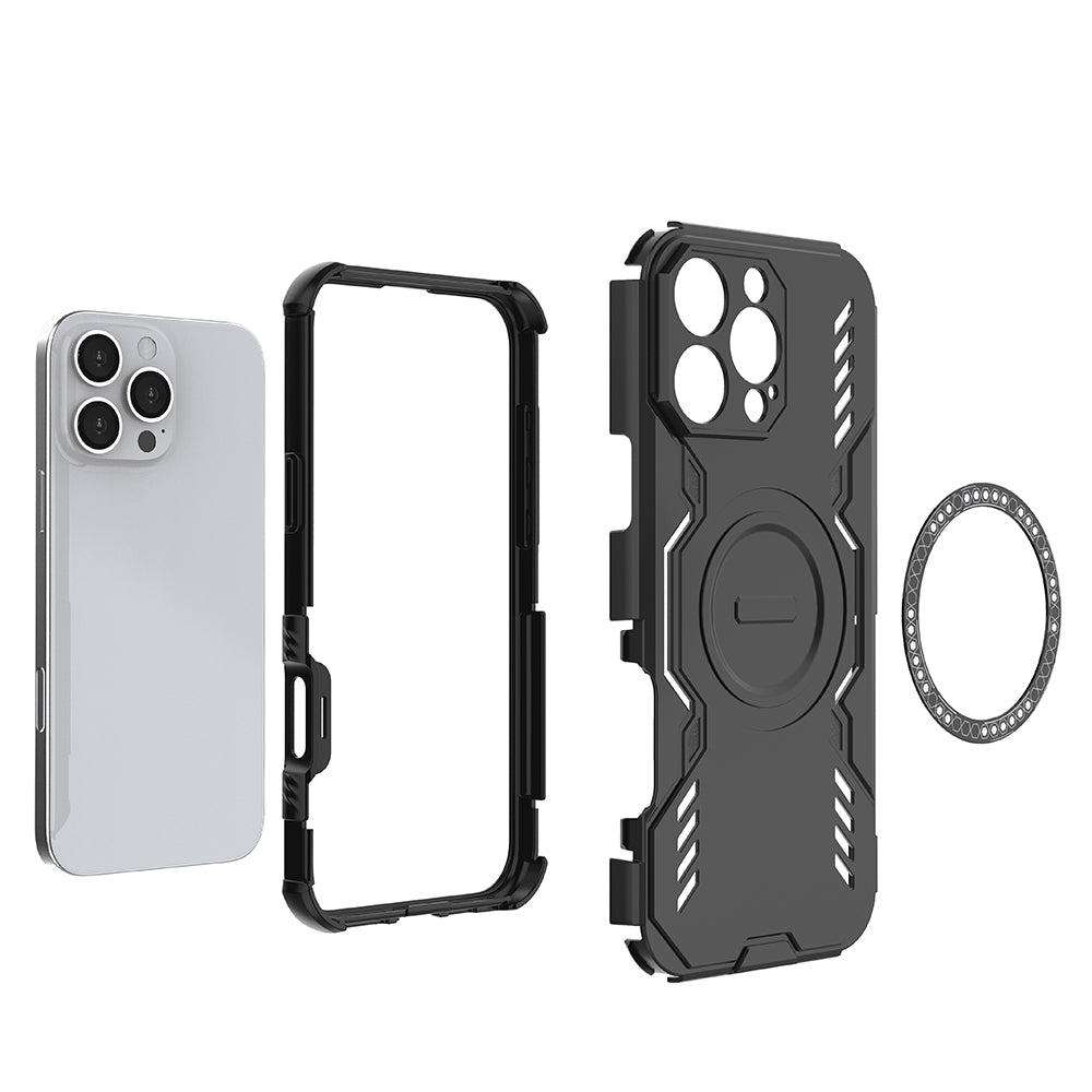 Etui MagSafe do Apple iPhone 16 Pro, Techsuit, ArmorMag, czarne