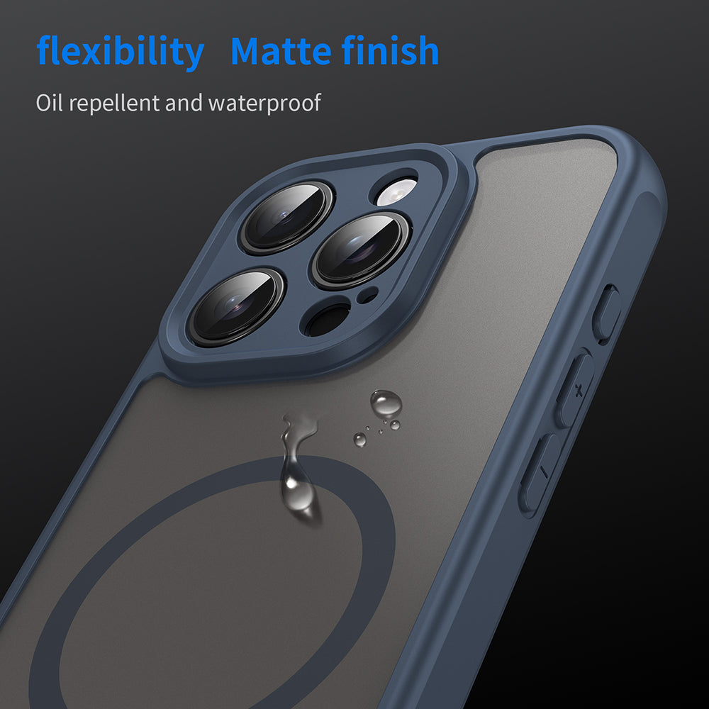 Etui MagSafe do Apple iPhone 16 Pro, Techsuit, HaloFrost II, Granatowy