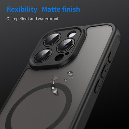 MagSafe Case for Apple iPhone 16 Pro, Techsuit, HaloFrost II, Black