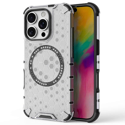 Etui MagSafe do Apple iPhone 16 Pro, Techsuit, HoneyComb Shield, Białe