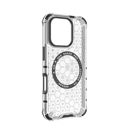Etui MagSafe do Apple iPhone 16 Pro, Techsuit, HoneyComb Shield, Białe