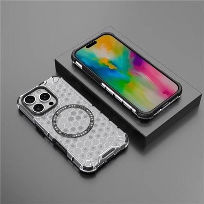 Etui MagSafe do Apple iPhone 16 Pro, Techsuit, HoneyComb Shield, Białe