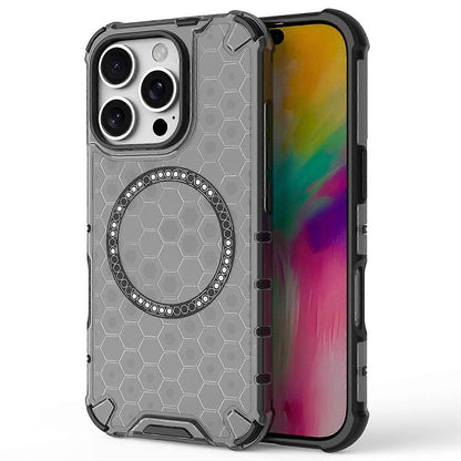Etui MagSafe do Apple iPhone 16 Pro, Techsuit, HoneyComb Shield, czarne