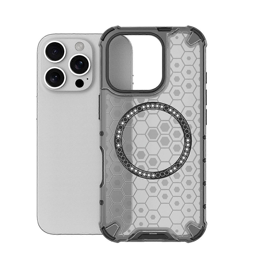 Etui MagSafe do Apple iPhone 16 Pro, Techsuit, HoneyComb Shield, czarne
