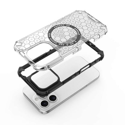 Etui MagSafe do Apple iPhone 16 Pro, Techsuit, HoneyComb Shield, czarne