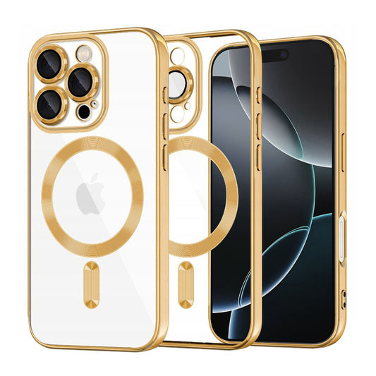 Etui MagSafe do Apple iPhone 16 Pro, Techsuit, Luxury Crystal, Złote
