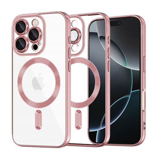 Etui MagSafe do Apple iPhone 16 Pro, Techsuit, Luxury Crystal, Różowe