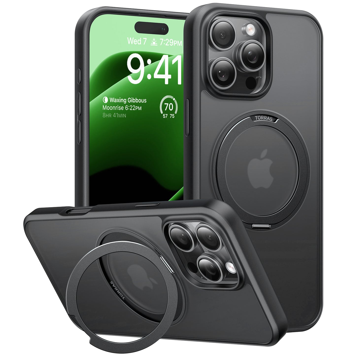 Etui MagSafe dla Apple iPhone 16 Pro, Torras, Ostand Pro, Czarne