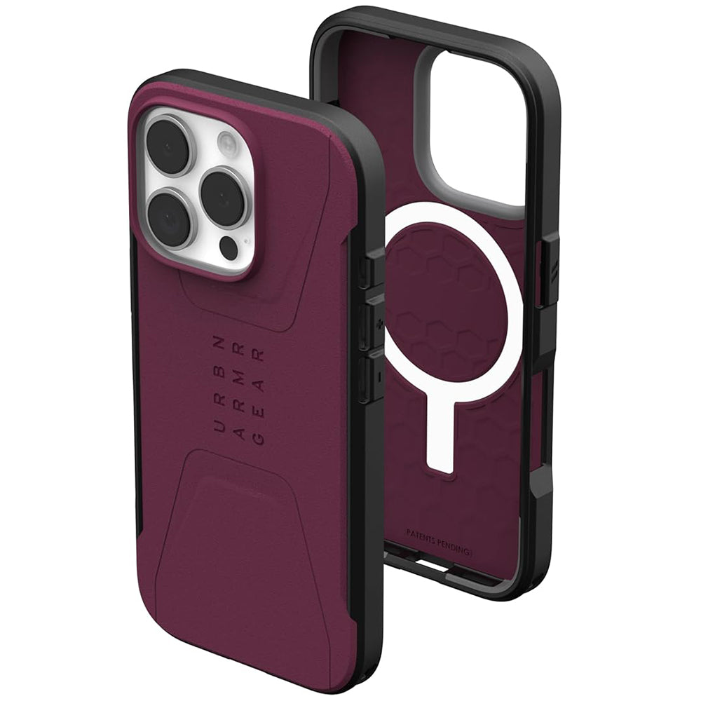 Etui MagSafe do Apple iPhone 16 Pro, Urban Armor Gear, Civilian, Bordowy