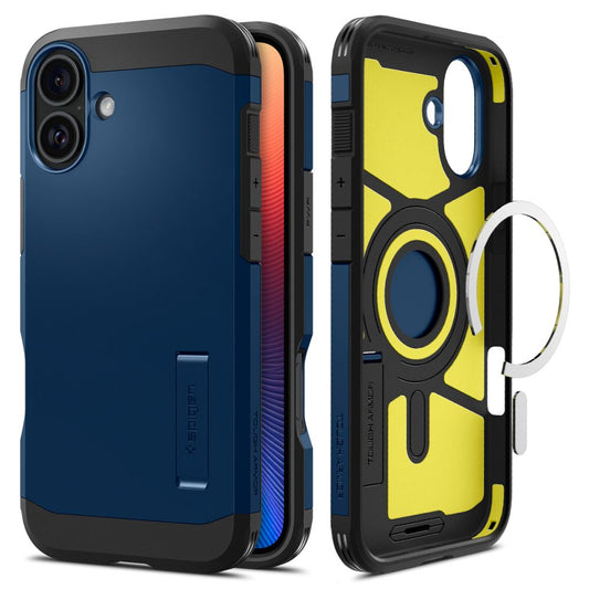 Etui MagSafe dla Apple iPhone 16, Spigen, Tough Armor, Granatowe ACS08217