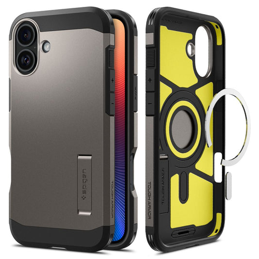 Etui MagSafe dla Apple iPhone 16, Spigen, Tough Armor, Szare