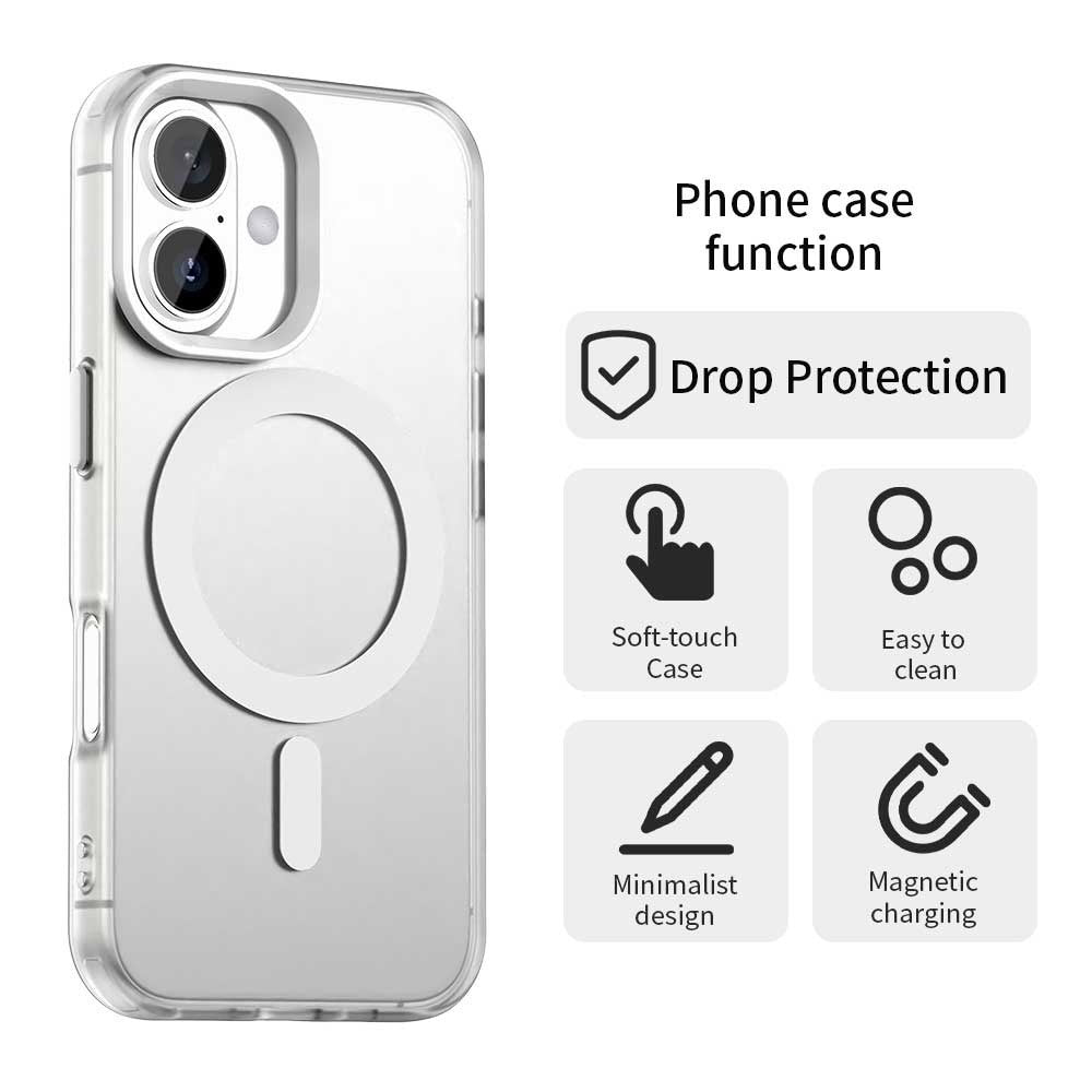 Etui MagSafe do Apple iPhone 16, Techsuit, CandyCase, Białe