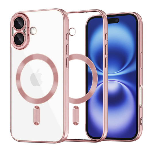 Etui MagSafe do Apple iPhone 16, Techsuit, Luxury Crystal, Różowe