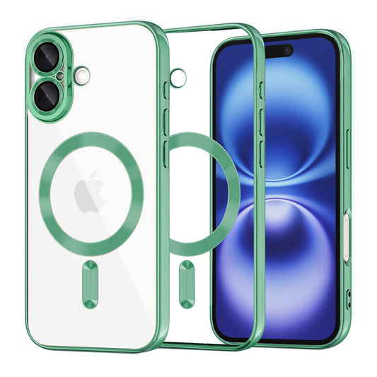 Etui MagSafe do Apple iPhone 16, Techsuit, Luxury Crystal, Jasnozielony