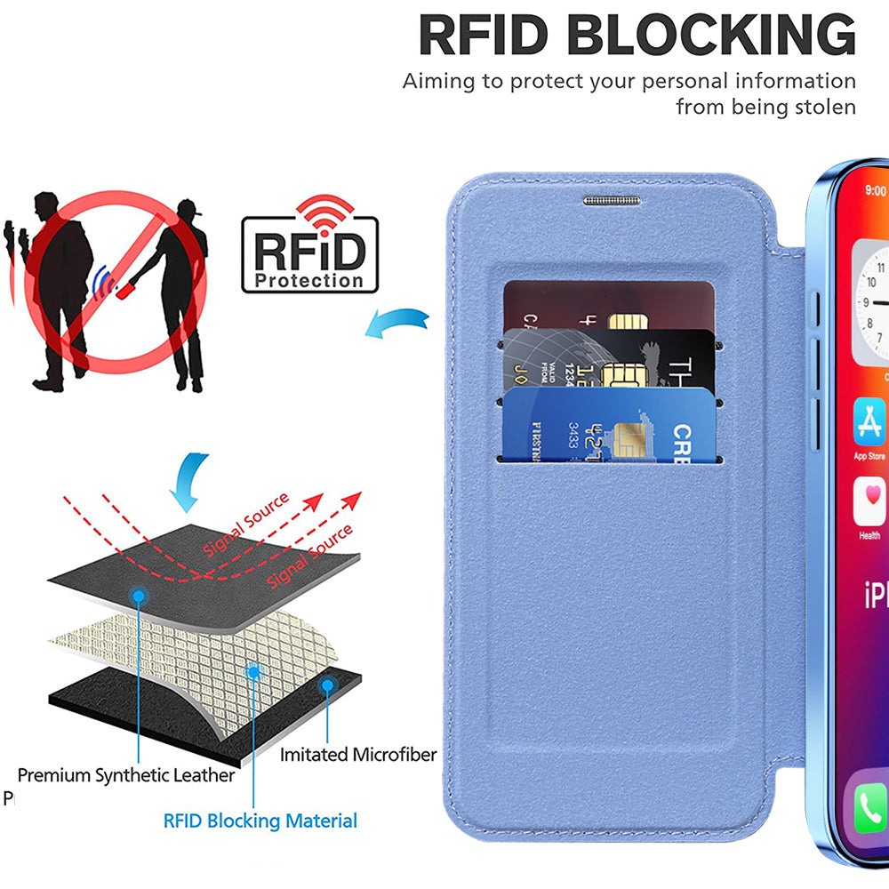 Etui MagSafe do Apple iPhone 16, Techsuit, SmartMag Book, Bleu