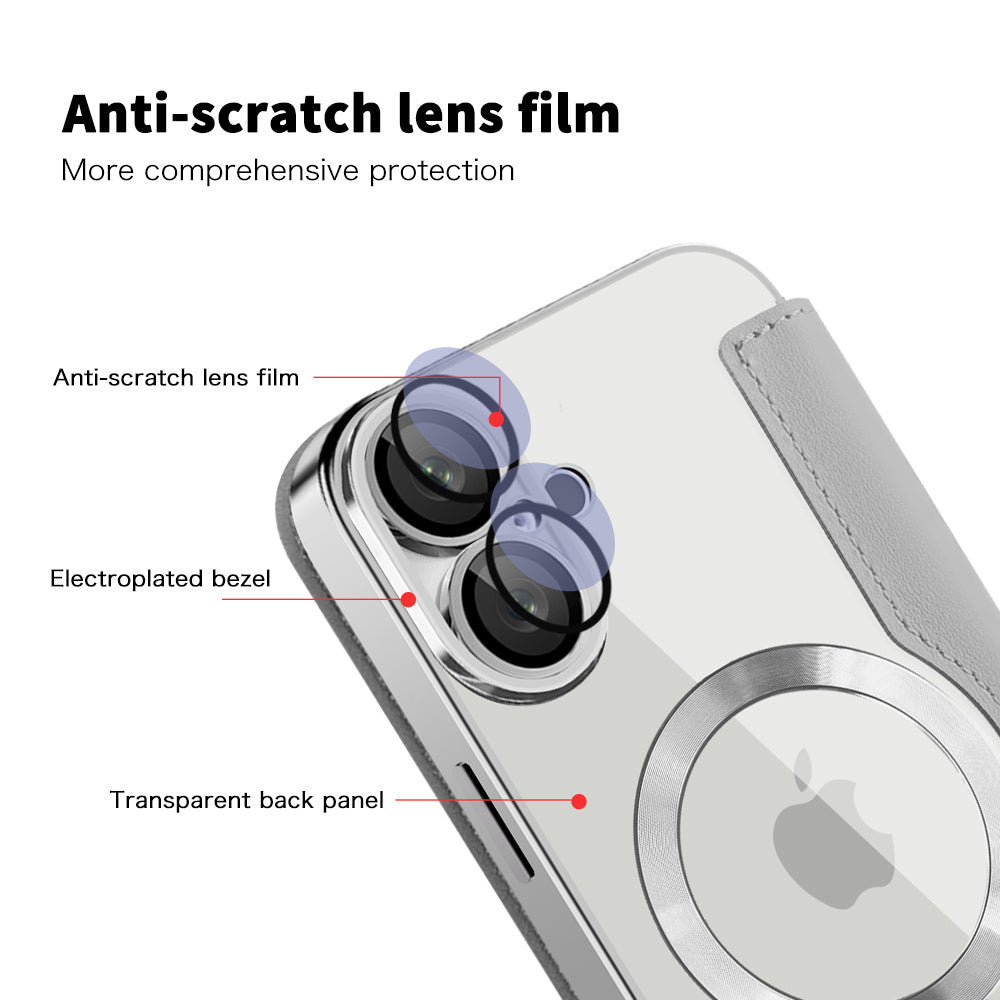 Etui MagSafe do Apple iPhone 16, Techsuit, SmartMag Book, Szary