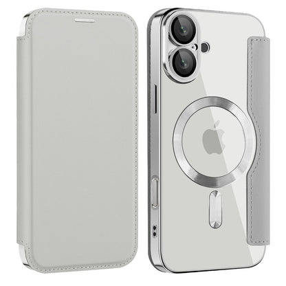 Etui MagSafe do Apple iPhone 16, Techsuit, SmartMag Book, Szary
