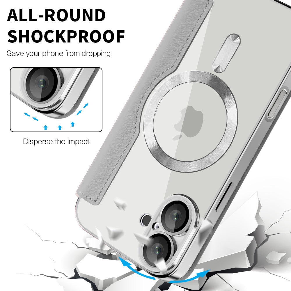 Etui MagSafe do Apple iPhone 16, Techsuit, SmartMag Book, Szary