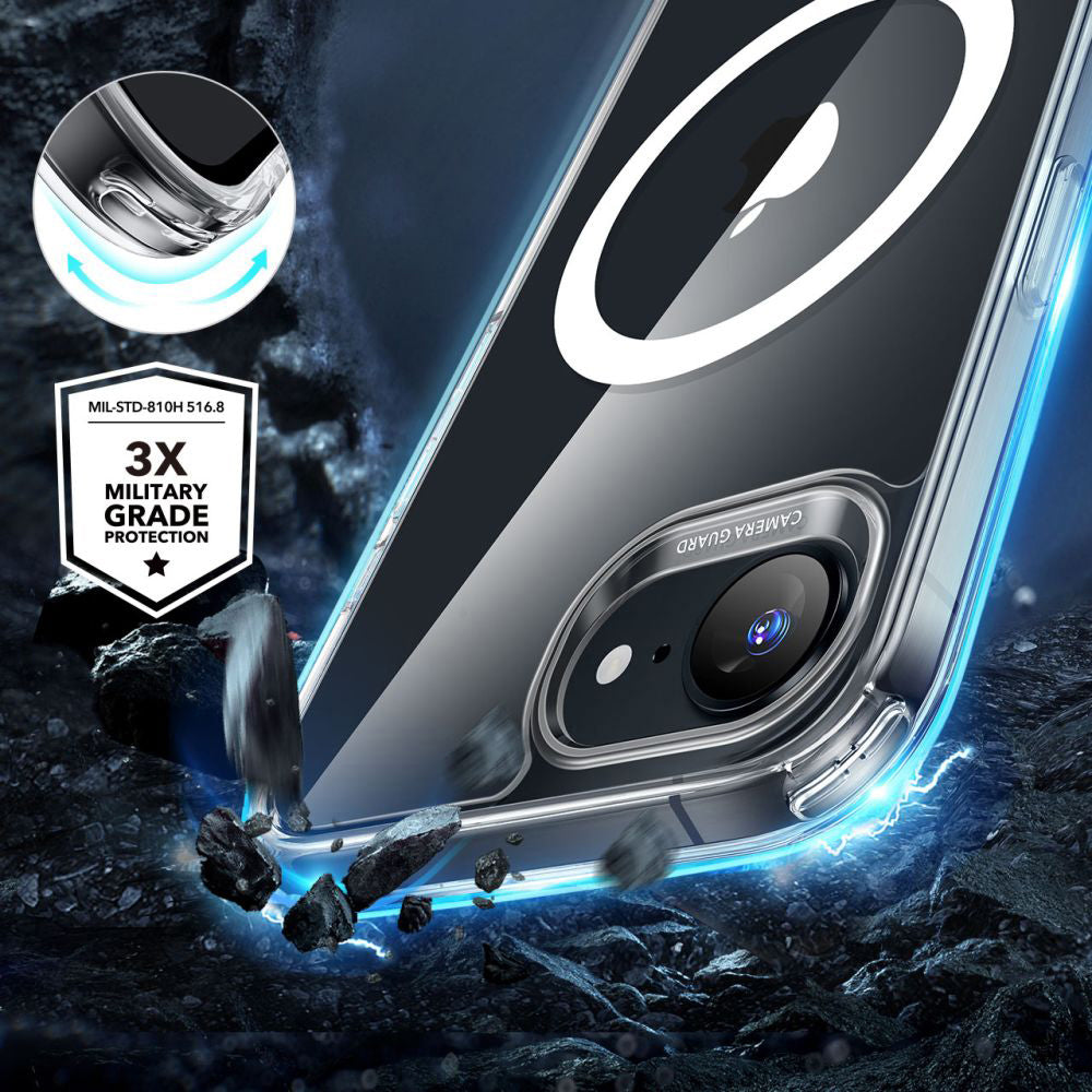 Etui MagSafe dla Apple iPhone 17e / 16e, ESR, Classic Hybrid, Przezroczyste