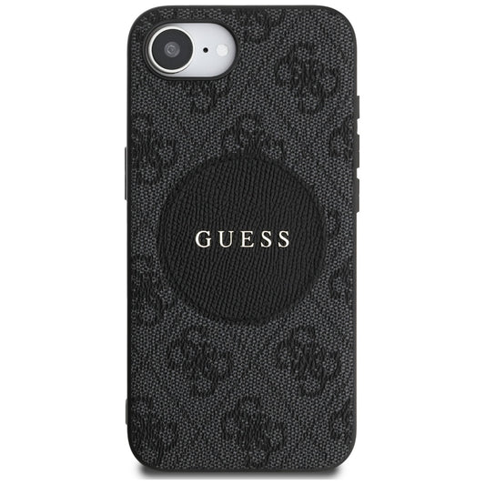 Etui MagSafe dla Apple iPhone 16e, Guess, 4G Circle Classic Logo, Brązowy