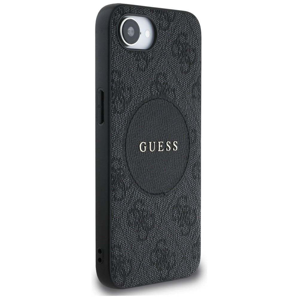 Etui MagSafe dla Apple iPhone 16e, Guess, 4G Circle Classic Logo, Brązowy