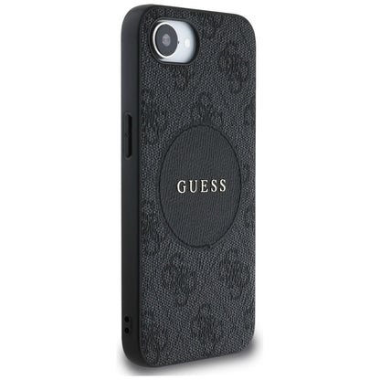 Etui MagSafe dla Apple iPhone 16e, Guess, 4G Circle Classic Logo, Brązowy