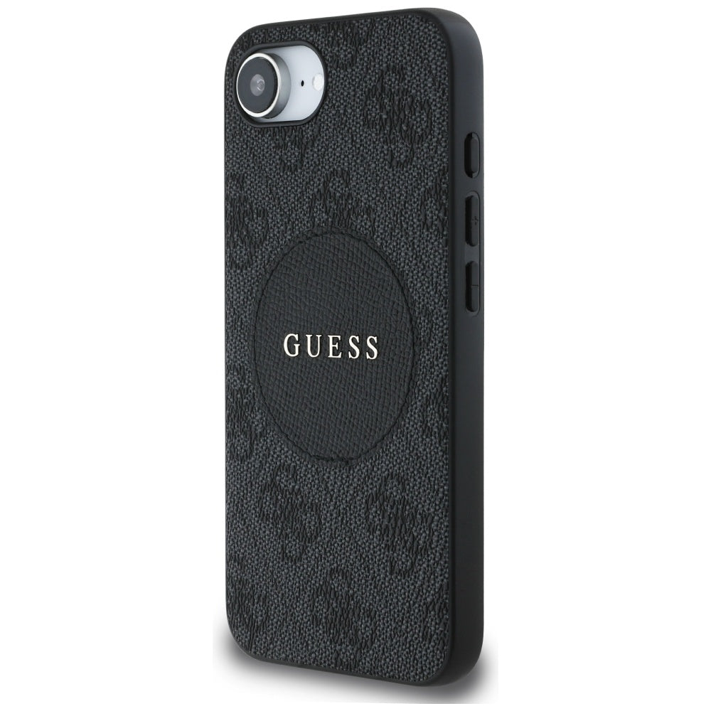 Etui MagSafe dla Apple iPhone 16e, Guess, 4G Circle Classic Logo, Brązowy