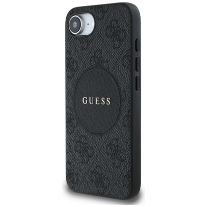Etui MagSafe dla Apple iPhone 16e, Guess, 4G Circle Classic Logo, Brązowy