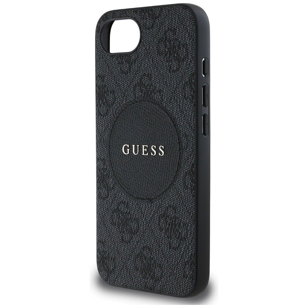 Etui MagSafe dla Apple iPhone 16e, Guess, 4G Circle Classic Logo, Brązowy
