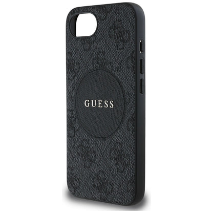 Etui MagSafe dla Apple iPhone 16e, Guess, 4G Circle Classic Logo, Brązowy