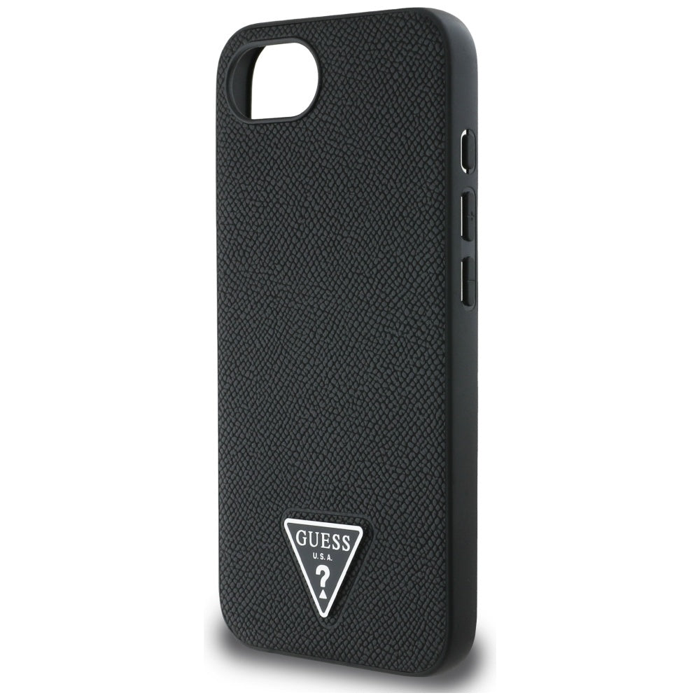 Etui MagSafe dla Apple iPhone 16e, Guess, Grained Triangle Logo, Czarne