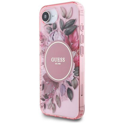 Etui MagSafe dla Apple iPhone 16e, Guess, IML Flowers, Różowy