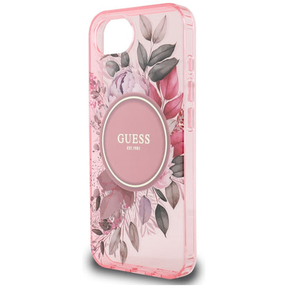 Etui MagSafe dla Apple iPhone 16e, Guess, IML Flowers, Różowy