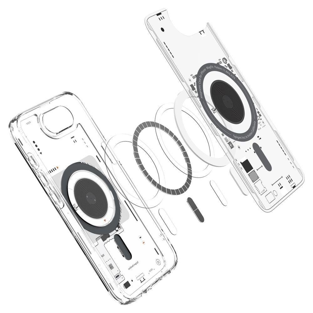 Etui MagSafe dla Apple iPhone 17e / 16e, Spigen, Ultra Hybrid Neo One, Przezroczyste