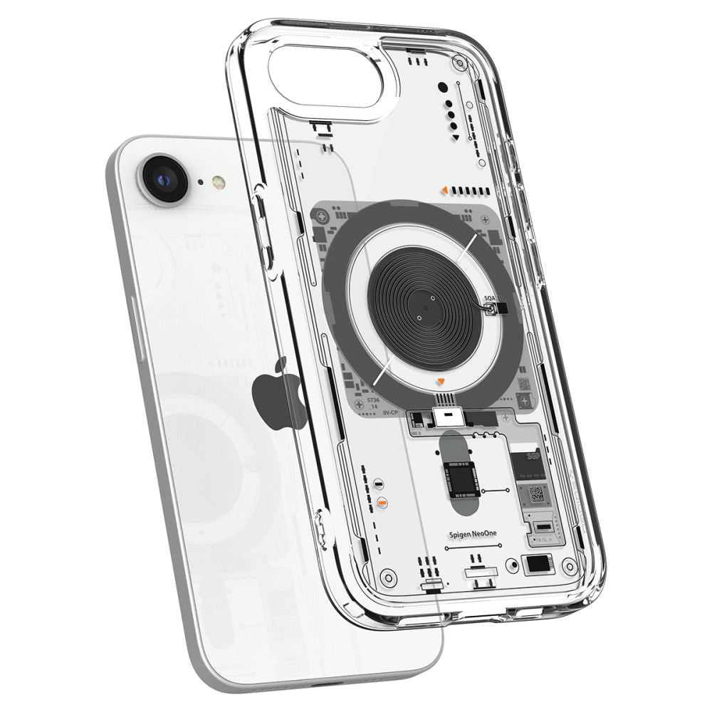 Etui MagSafe dla Apple iPhone 17e / 16e, Spigen, Ultra Hybrid Neo One, Przezroczyste