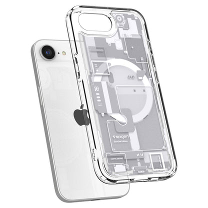 Etui MagSafe dla Apple iPhone 17e / 16e, Spigen, Ultra Hybrid Zero One, Białe