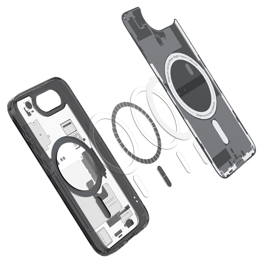 Etui MagSafe dla Apple iPhone 17e / 16e, Spigen, Ultra Hybrid Zero One, Czarne