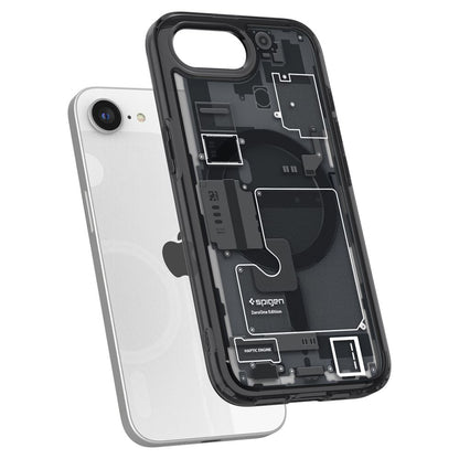 Etui MagSafe dla Apple iPhone 17e / 16e, Spigen, Ultra Hybrid Zero One, Czarne