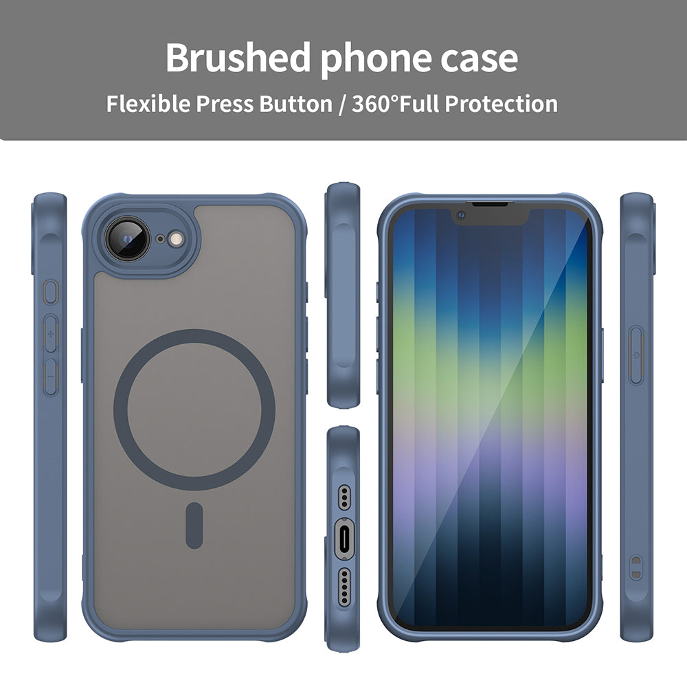 MagSafe Case for Apple iPhone 17e / 16e, Techsuit, HaloFrost II, Navy Blue