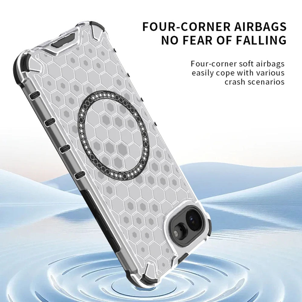 Etui MagSafe do Apple iPhone 17e / 16e, Techsuit, HoneyComb Shield, Białe